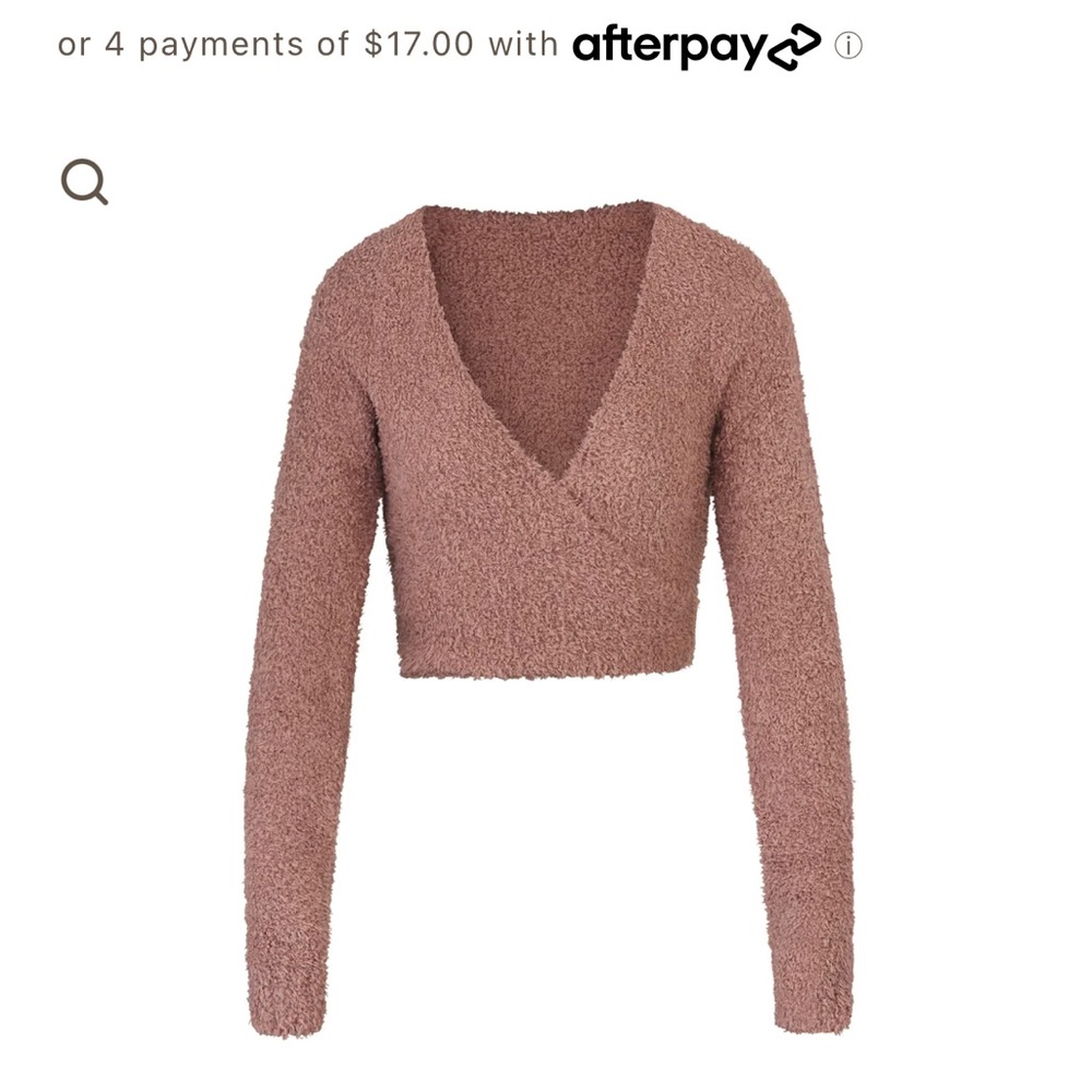 Skims Cozy Knit Wrap Top